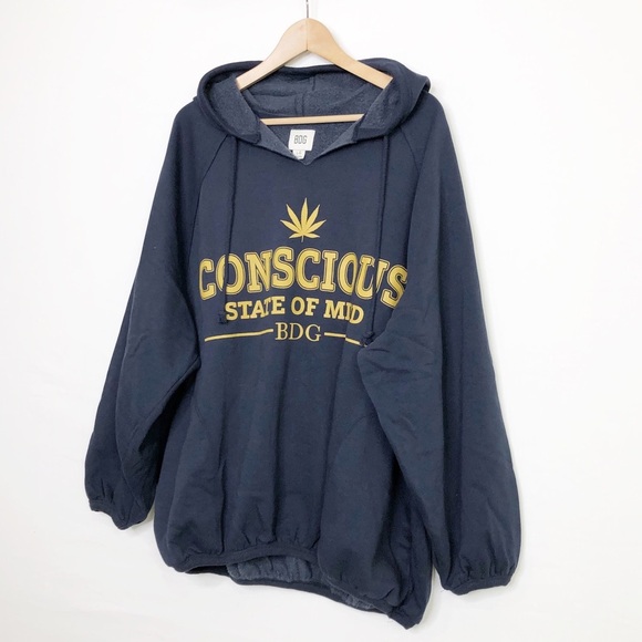 BDG Ryder State Of Mind Navy blue, hooded sweatshirt - Picture 4 of 15
